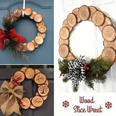 10 PCS Wood Chip Disc Wooden Coaster Pieces Crafts