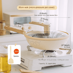 Non-stick Pot With Standable Slight Pressure Pot Cover And Detachable Handle