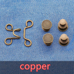 2pcs Disciplinary Buckle Adjust Skirt Waistline Denim Pants Butt Waist Clip