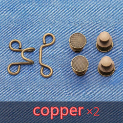 2pcs Disciplinary Buckle Adjust Skirt Waistline Denim Pants Butt Waist Clip