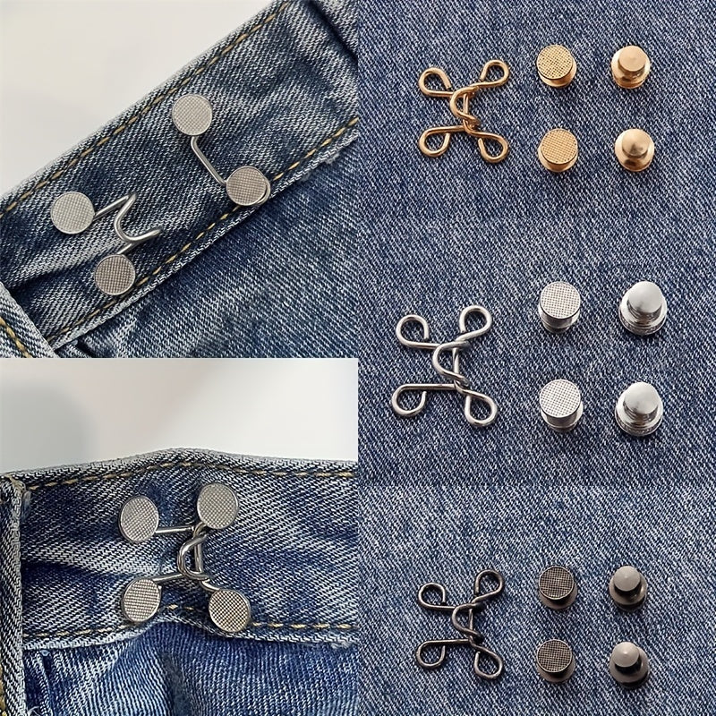2pcs Disciplinary Buckle Adjust Skirt Waistline Denim Pants Butt Waist Clip