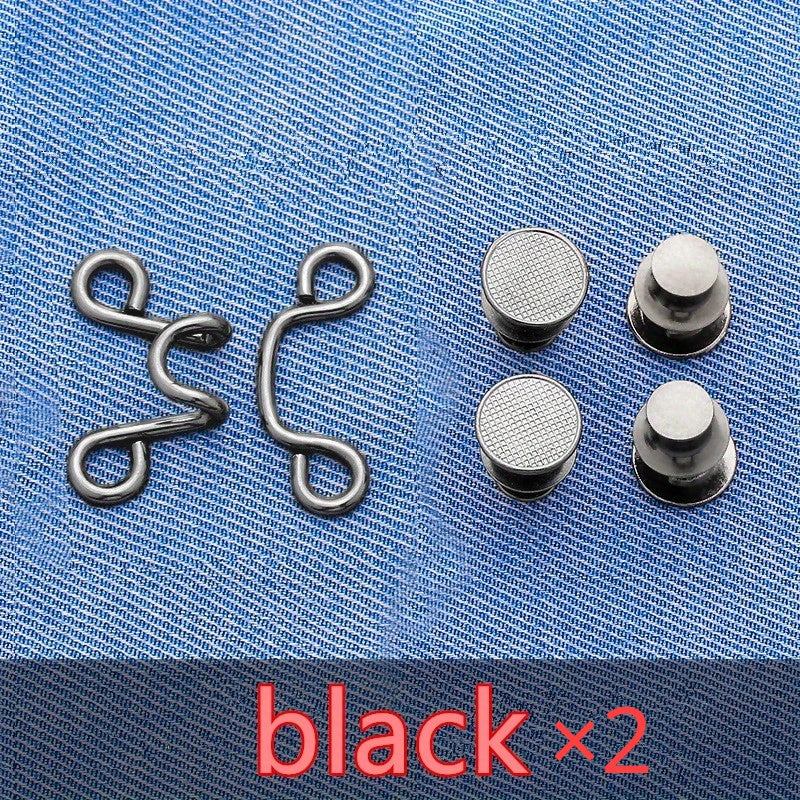 2pcs Disciplinary Buckle Adjust Skirt Waistline Denim Pants Butt Waist Clip