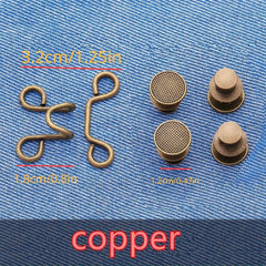 2pcs Disciplinary Buckle Adjust Skirt Waistline Denim Pants Butt Waist Clip