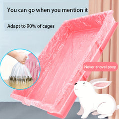 10pcs Rabbit Cage Film Pads Pet Tray Cleaning Supplies