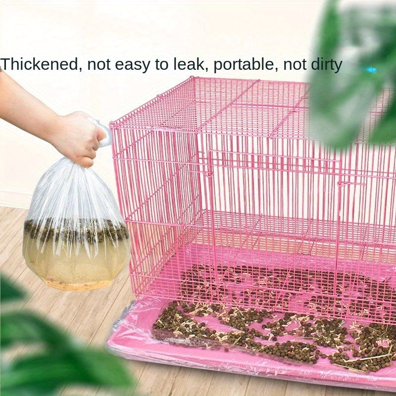 10pcs Rabbit Cage Film Pads Pet Tray Cleaning Supplies