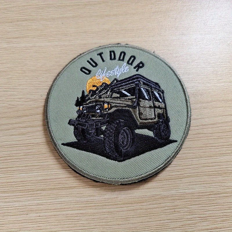 6pcs Offroad Embroidered Hook And Loop Patch For Jackets