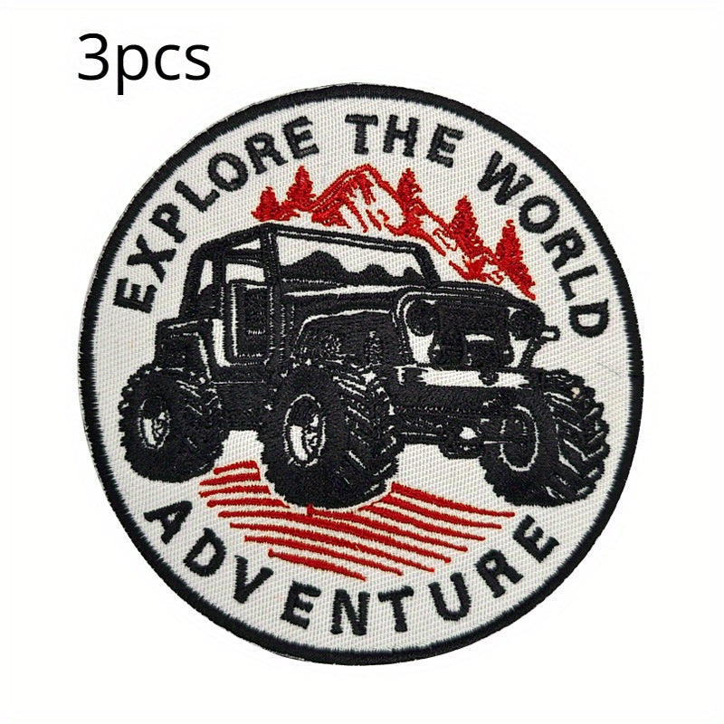 6pcs Offroad Embroidered Hook And Loop Patch For Jackets