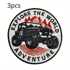 6pcs Offroad Embroidered Hook And Loop Patch For Jackets