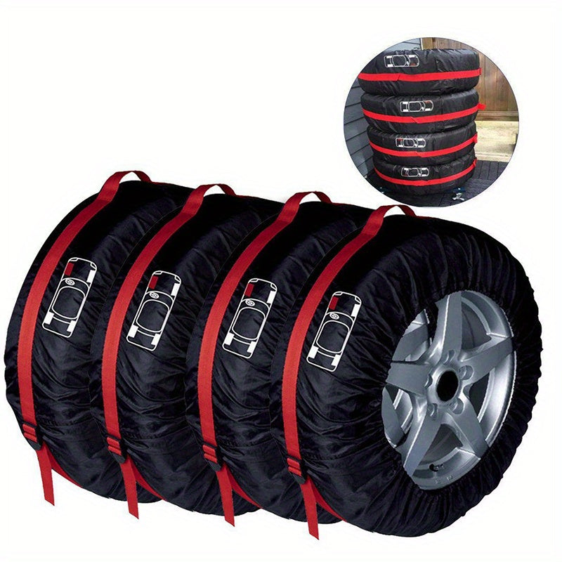 1pc Tire Cover Spare Tire Cover Polyester Fiber Dustproof Waterproof Bag