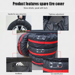 1pc Tire Cover Spare Tire Cover Polyester Fiber Dustproof Waterproof Bag
