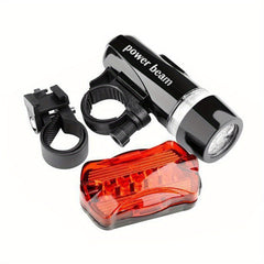 5 LED Light Beads 7 Modes Bike Front Rear Light Set