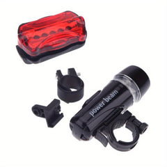 5 LED Light Beads 7 Modes Bike Front Rear Light Set