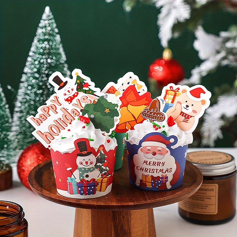 50pcs Christmas Cupcake Paper Muffin Cup Spring Christmas Favors