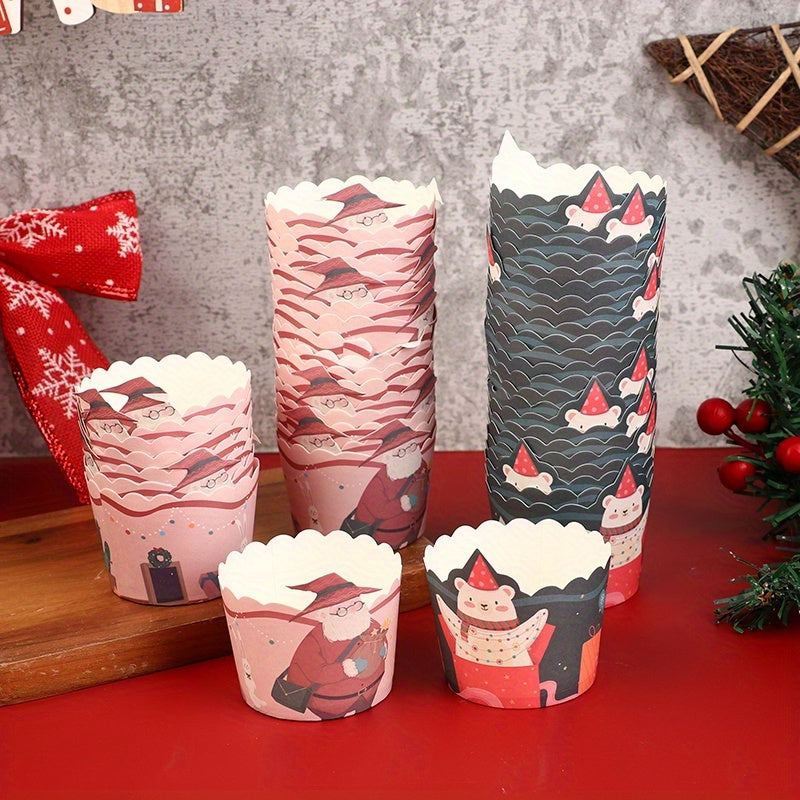 50pcs Christmas Cupcake Paper Muffin Cup Spring Christmas Favors