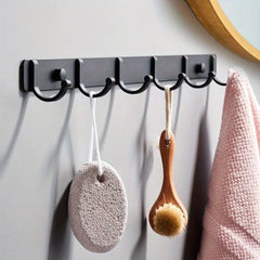 Strong Adhesive Punch Row Hook Pantry Organizer Wall Mounted Hanger