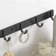 Strong Adhesive Punch Row Hook Pantry Organizer Wall Mounted Hanger