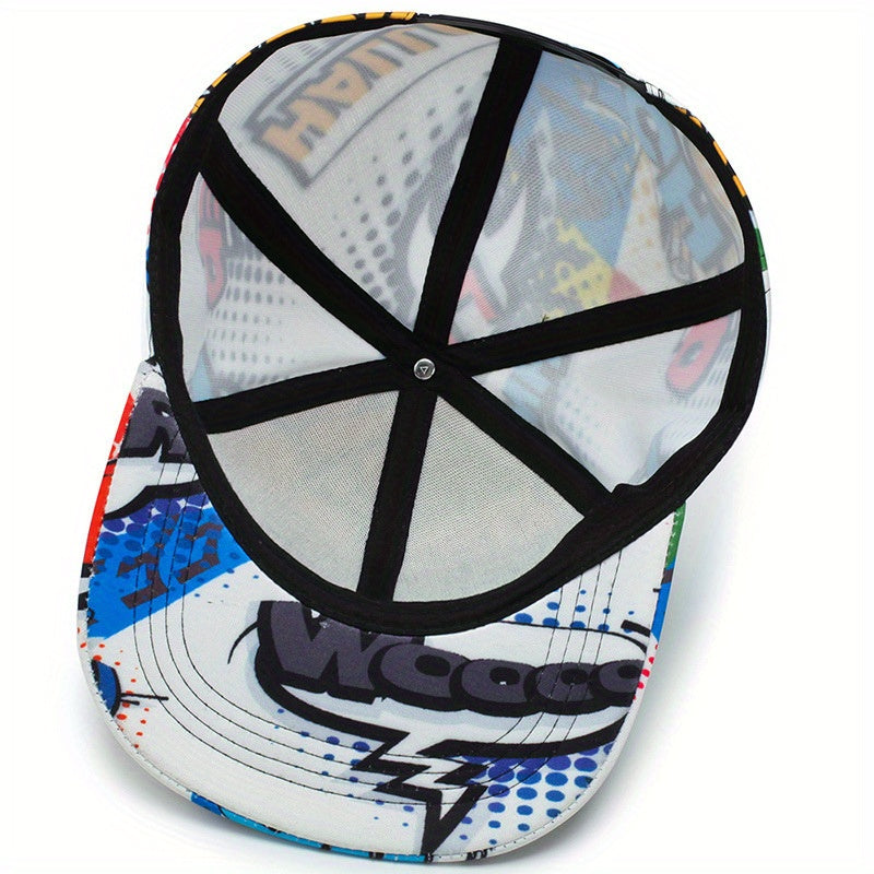 Men's Graffiti Baseball Cap Hip hop Dad Hat Trucker Hat Adjustable Snapback