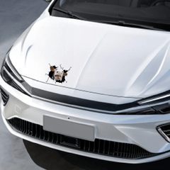 Cow Car Sticker Funny Animal Decal Realistic Auto Decoration Decal