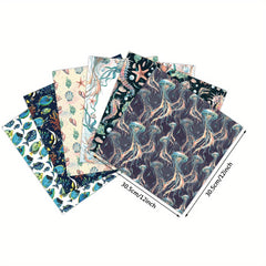 12pcs Marine Life Pattern Scrapbook Paper 30x30 for Journal Making
