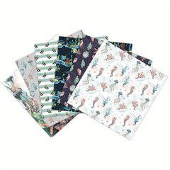 12pcs Marine Life Pattern Scrapbook Paper 30x30 for Journal Making