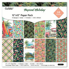 12pcs Marine Life Pattern Scrapbook Paper 30x30 for Journal Making