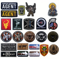 6pcs Funny Inspired Patch Hook Embroidery Patches Applique Morale Patches