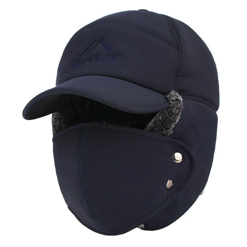 Winter Velvet Trapper Hat Men Women Outdoor Cycling Ski Windproof Warm Ear Flaps