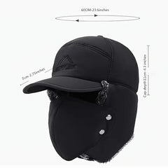 Winter Velvet Trapper Hat Men Women Outdoor Cycling Ski Windproof Warm Ear Flaps