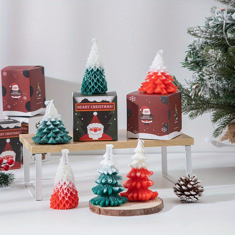 1pc Christmas Tree Scented Candles Home Decoration Holiday Supplies