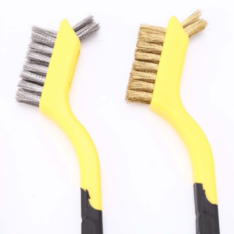Brass Mini Brush Soft Grip Cooktop Cleaning Brush
