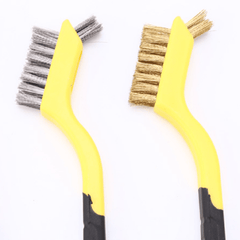 Brass Mini Brush Soft Grip Cooktop Cleaning Brush