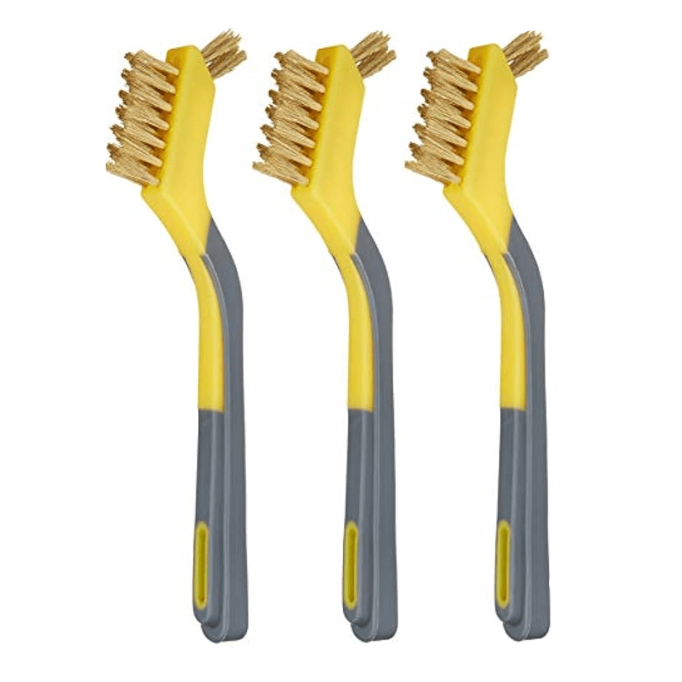 Brass Mini Brush Soft Grip Cooktop Cleaning Brush