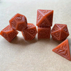 7pcs Vintage Number Pattern Polyhedral Dice Set for Board Game