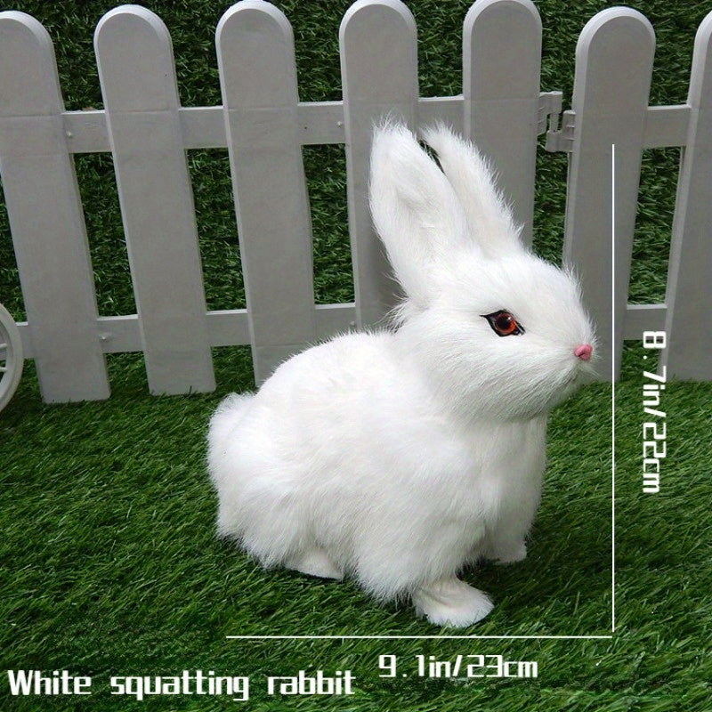 Onelf Small Rabbit Figurine Zodiac Rabbit Props Large Rabbit Models
