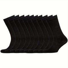 10 Pairs Casual Crew Socks for Men & Women
