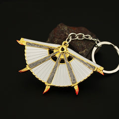 Men's Alloy Fan Model Keychain Mini Metal Fan Key Chain Pendant