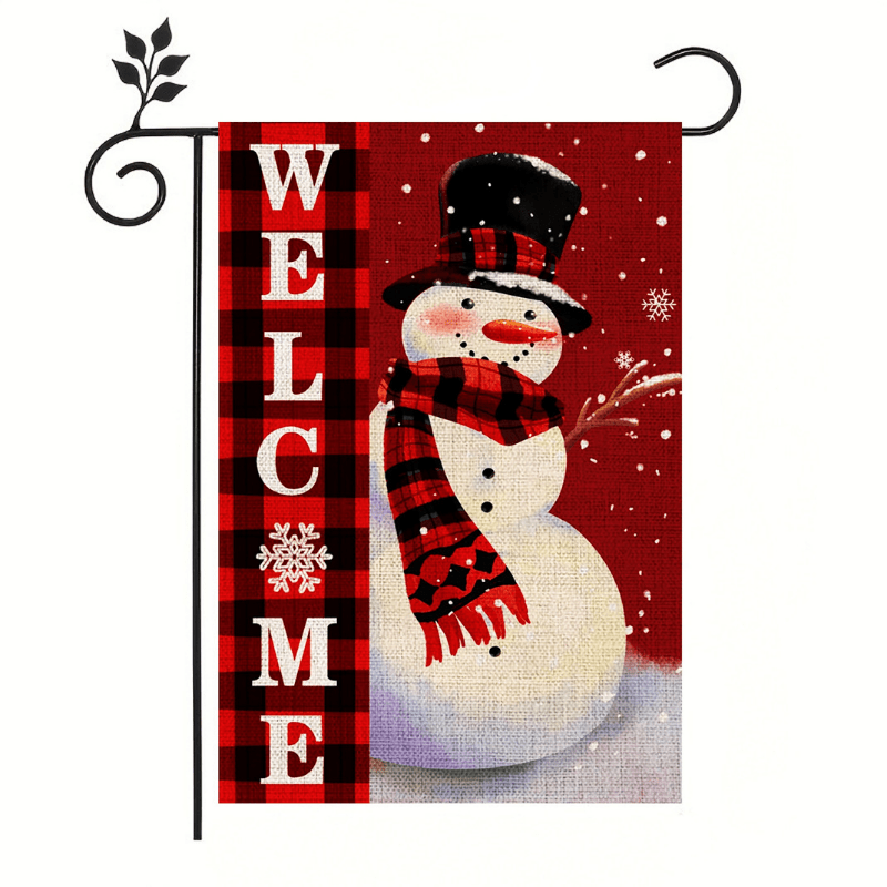 Christmas Bishop's Small Garden Flag - Double Sided Linen Print