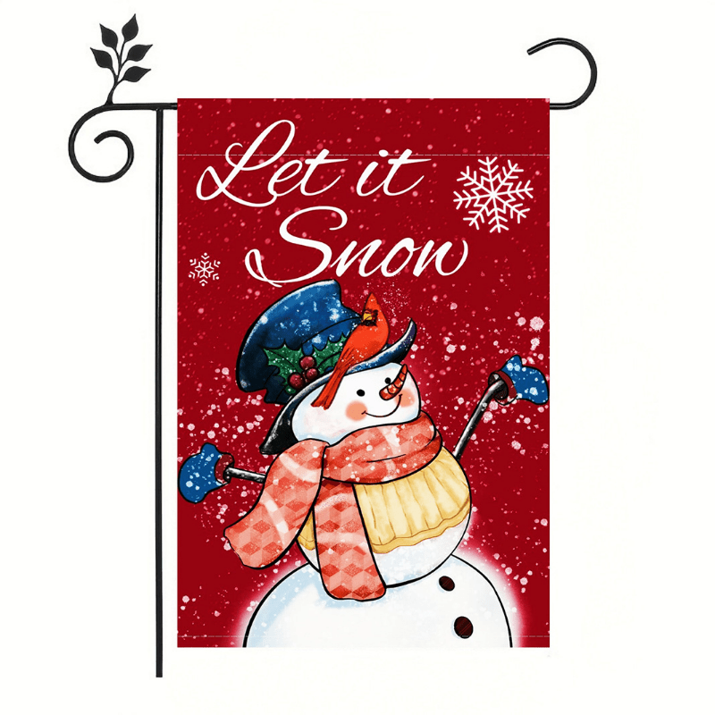 Christmas Bishop's Small Garden Flag - Double Sided Linen Print