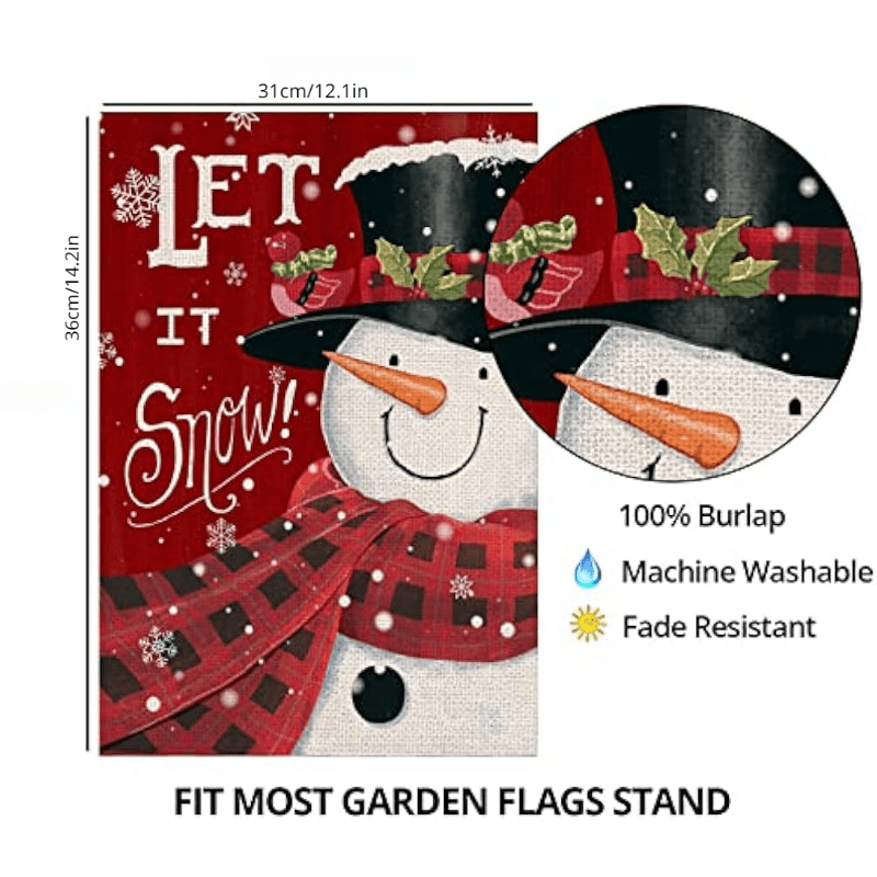 Christmas Bishop's Small Garden Flag - Double Sided Linen Print