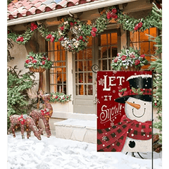 Christmas Bishop's Small Garden Flag - Double Sided Linen Print