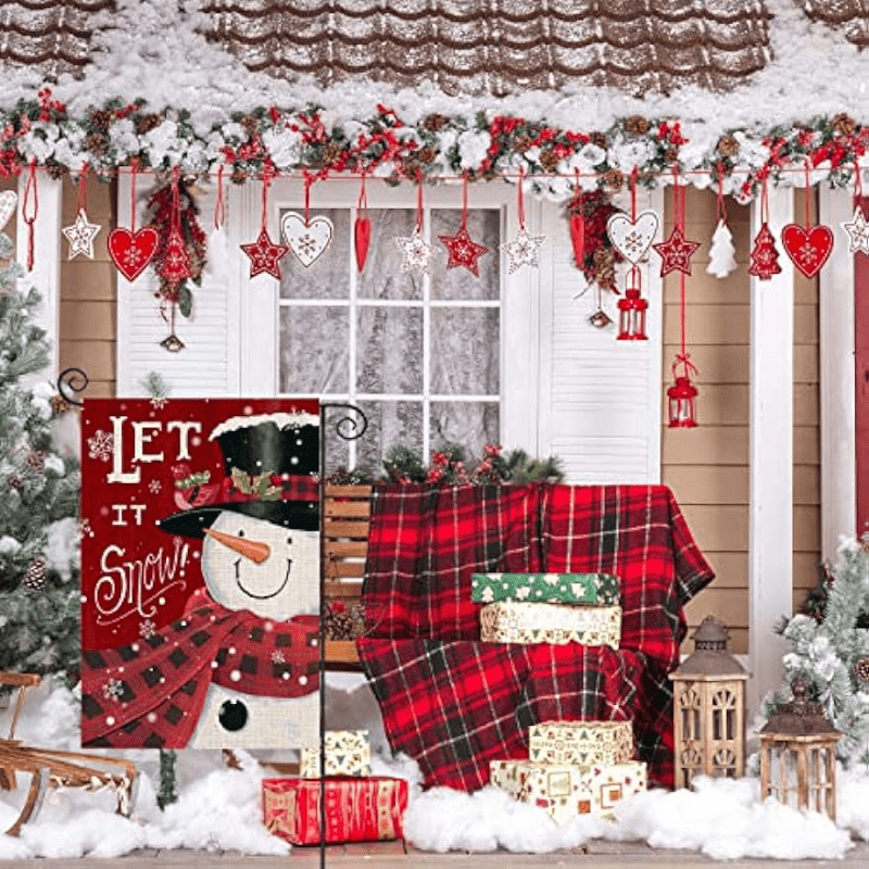 Christmas Bishop's Small Garden Flag - Double Sided Linen Print