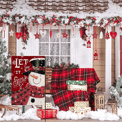 Christmas Bishop's Small Garden Flag - Double Sided Linen Print