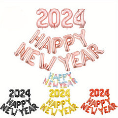 Happy Year Letter Aluminum Balloon 40cm Party Decoration