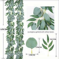 Artificial Eucalyptus Garland Hanging Vines Greenery for Wall Decor