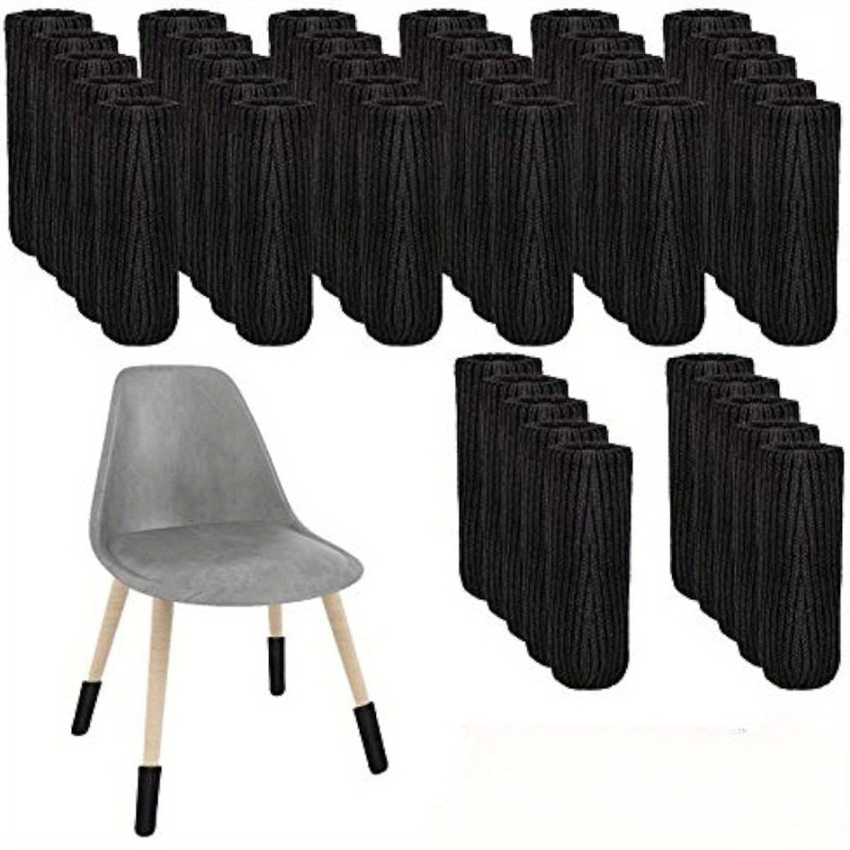 Chair Leg Socks Chair Leg Protectors For Hardwood Floors - 40pcs