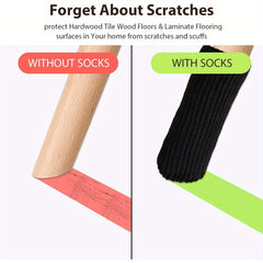 Chair Leg Socks Chair Leg Protectors For Hardwood Floors - 40pcs