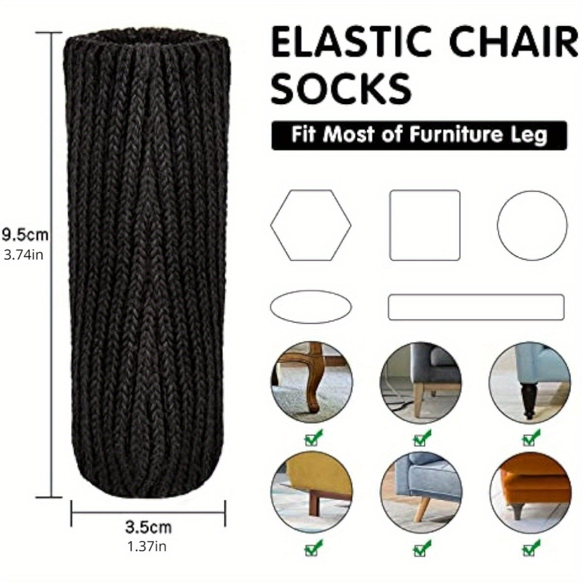 Chair Leg Socks Chair Leg Protectors For Hardwood Floors - 40pcs