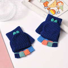 Kids Winter Gloves Soft Knitted Warm Boys Girls