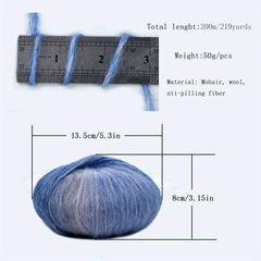 Mohair Yarn 200m 50g For DIY Crocheting Sweater Scarf