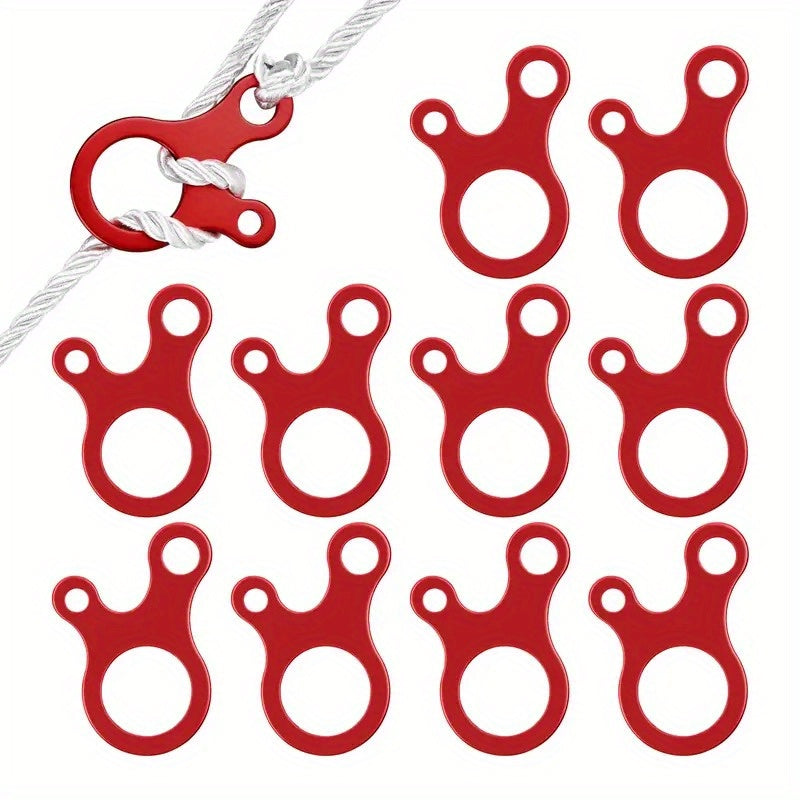 8pcs Windproof Rope Buckles Tent Rope Adjuster Tool
